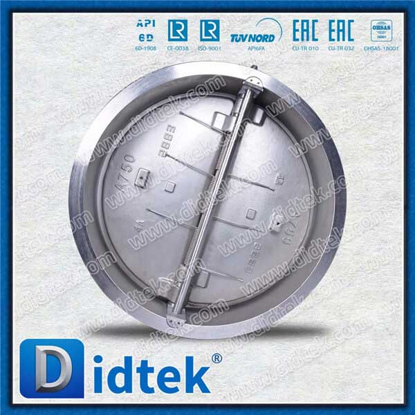 Duplex Steel 4A Serie B Flansch Dual Platten -Wafer -Schachtventil