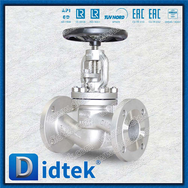 Din Globe Valve-DN50 1.4408 Handradflansch