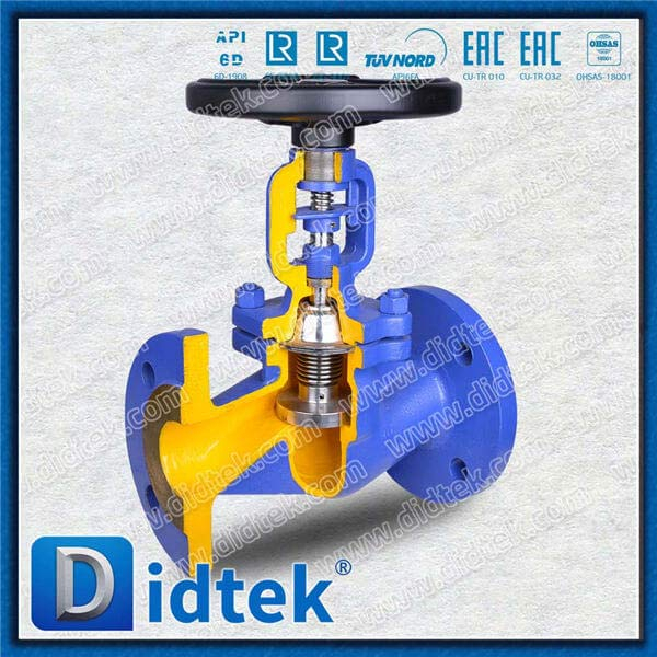 Din Bellow Globe Valve-DN50 1.0619 Handradflansch