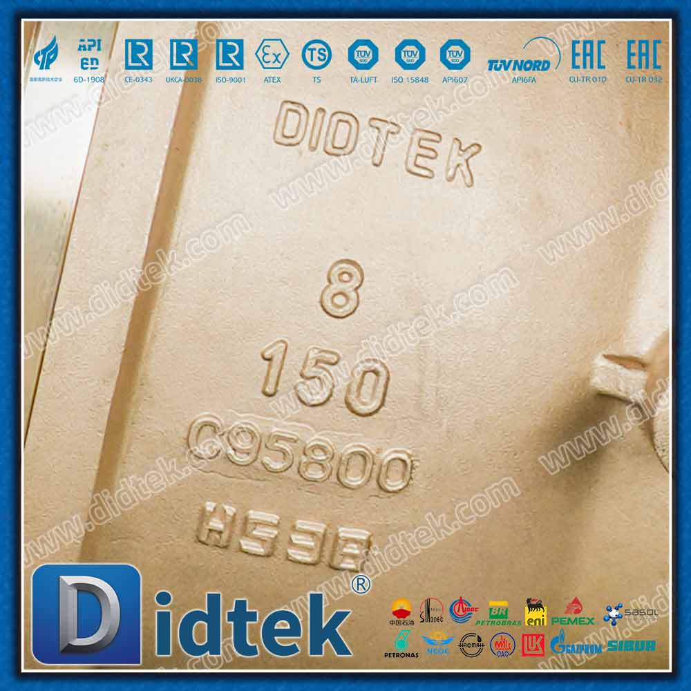 Pneumatischer einfachwirkender Kugelhahn aus Aluminiumbronze C95800 von Marine Engineering