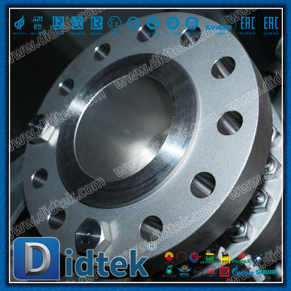 Didtek CF8M Pneumatischer Kugelhahn mit Vollbohrung und Flansch