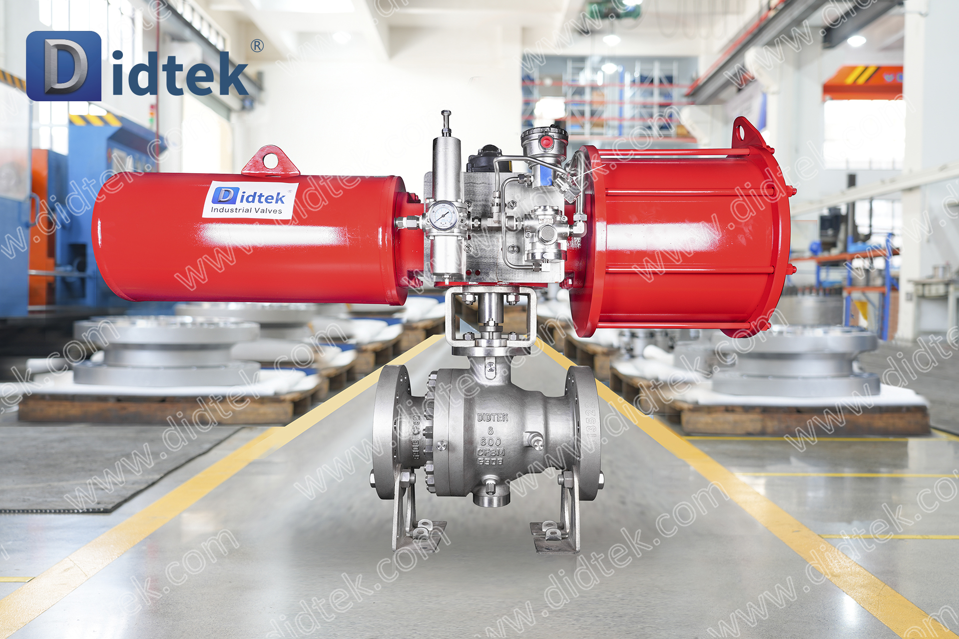 Didtek CF8M Flansch-Pneumatik-Kugelventil