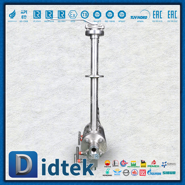 LNG-Kryogen-Flüssigstickstoff-Doppelkugelventil mit verlängertem Schaft