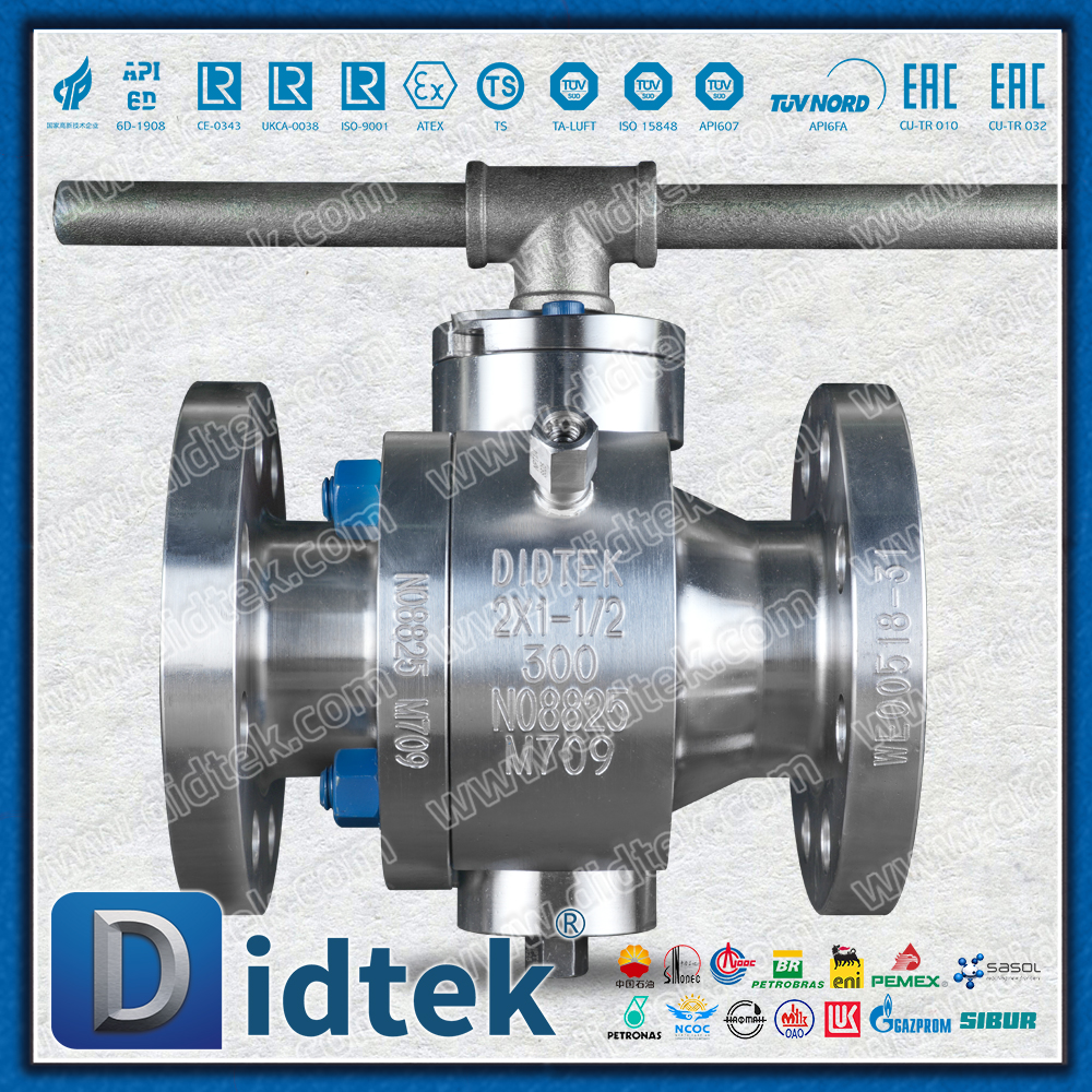 Didtek Necking Double-Direction Lippe Special Alloy Inconel 825 Trunnion Ball Valve