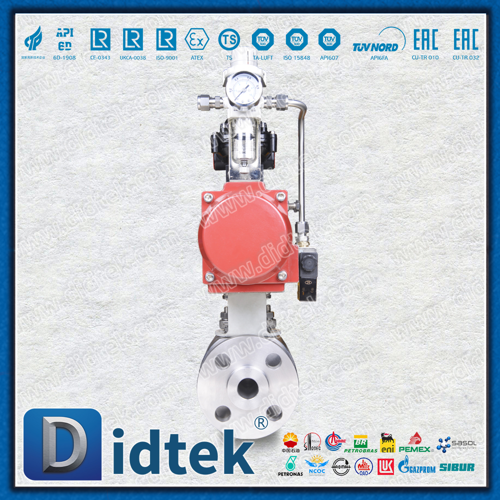 Meerwasser 300℃ F51 Pneumatischer Kugelhahn mit Metallsitz