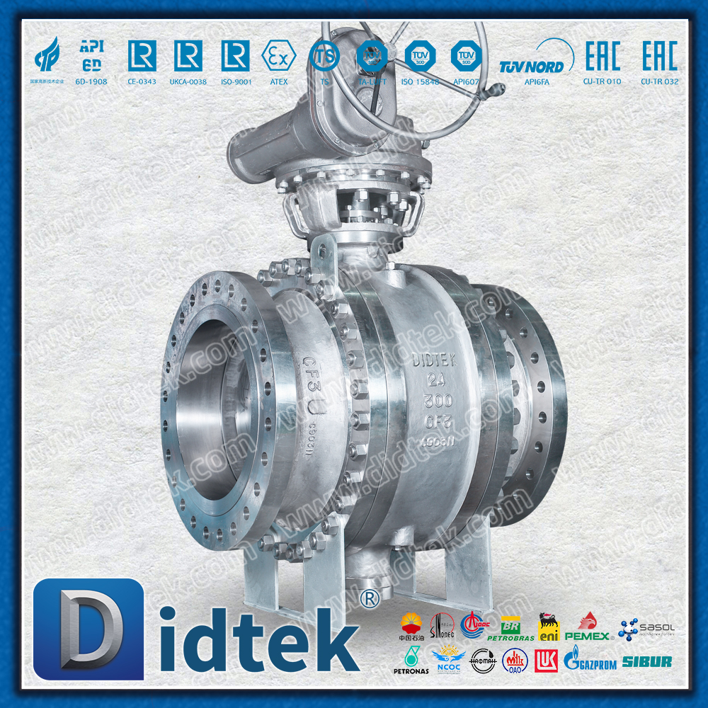 24'' CF3 Edelstahl-Kugelhahn mit Zapfenmontage