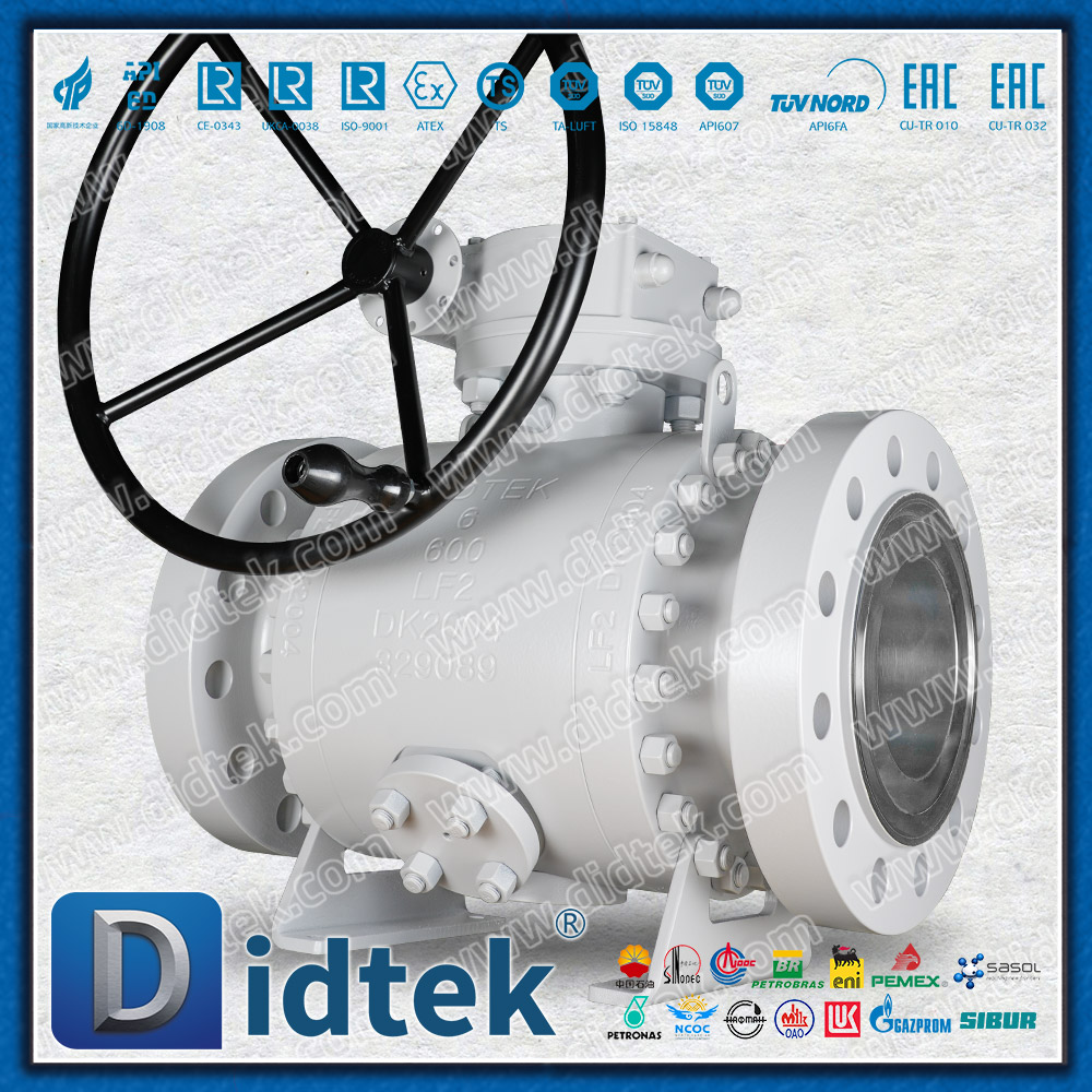 Lippendichtung mit Entlüftungs- und Ablassflansch-Tunnion-Kugelhahn