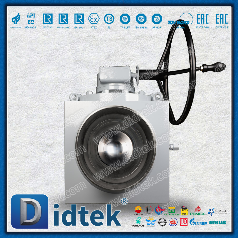 Freigeschmiedeter LF2-Kugelhahn mit oberem Eingang und Getriebeantrieb