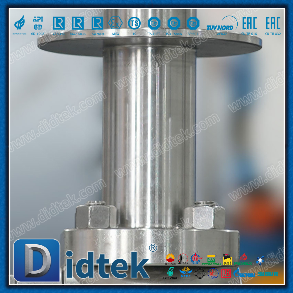 Didtek F316 manueller, hebelbetätigter kryogener Kugelhahn aus Edelstahl mit Flansch