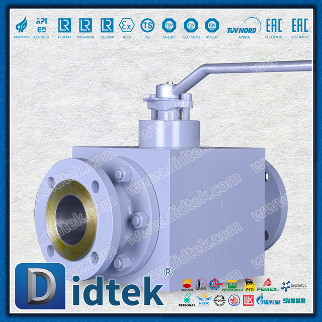 Geschmiedeter 3-Wege-Kugelhahn mit Metallsitz für CO2-Medium