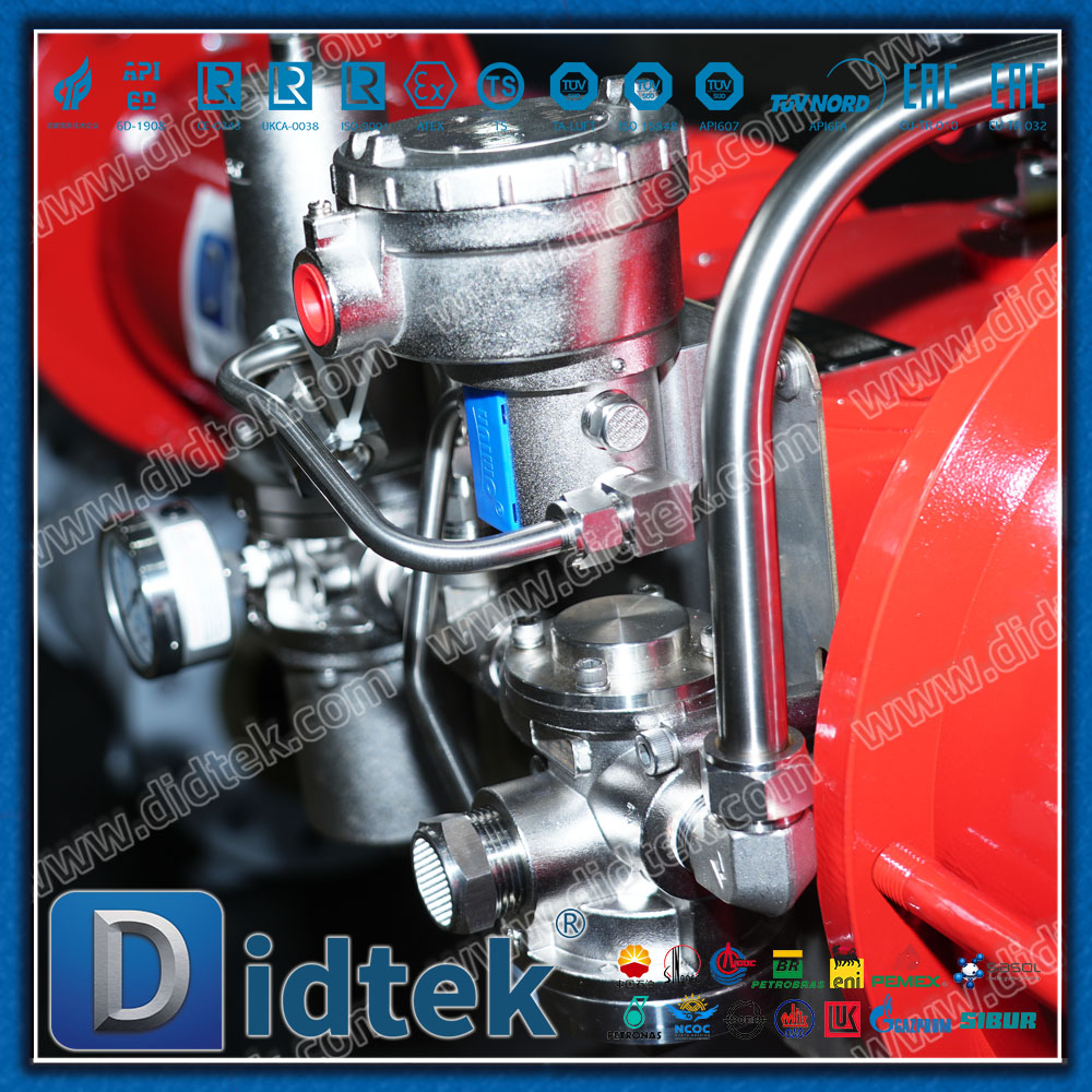 Didtek CF8M Pneumatischer Kugelhahn mit Vollbohrung und Flansch