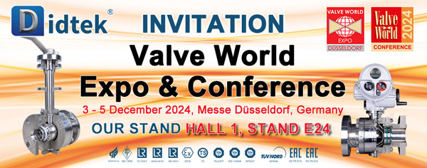 Didtek Valve World Expo & Conference Einladung Stand S