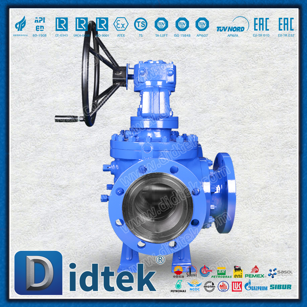 Didtek WCB Dreiwege-Kugelhahn mit L-Schnittstelle und vollem Durchgang