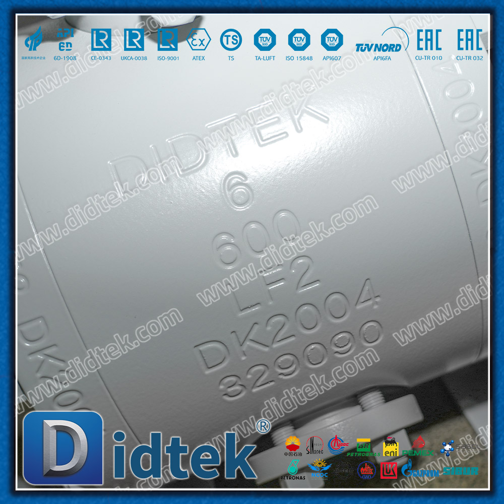 Lippendichtung mit Entlüftungs- und Ablassflansch-Tunnion-Kugelhahn