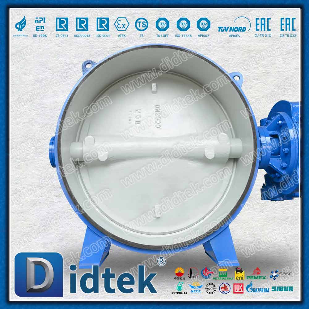 DN2000 Große DIN-Wafer-Dreifach-Offset-Absperrklappe